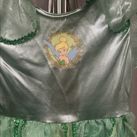 Vintage Disney Tinker Bell Sparkling Green Costume - Picture 4 of 11